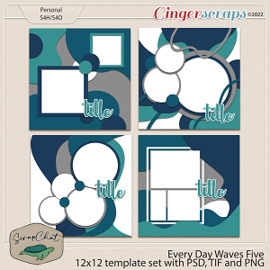 Every Day Waves Five Template Set by ScrapChat Designs