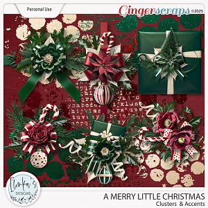 A Merry Little Christmas Clusters And Accents by Ilonka's Designs