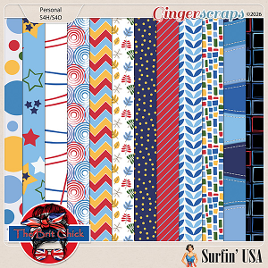 Surfin' USA Patterned Papers By The Brit Chick
