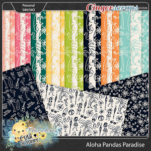 Aloha Pandas Paradise Pattern Papers