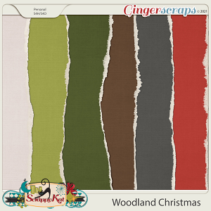 Woodland Christmas Torn Paper Pack by The Scrappy Kat