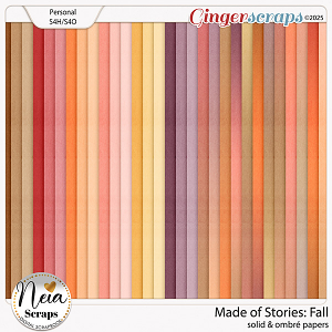 Made of Stories: Fall - Solid & Ombré Papers - by Neia Scraps