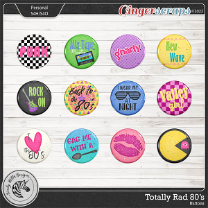 Totally Rad 80s [Buttons] by Cindy Ritter