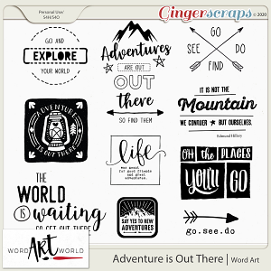 Adventure is Out There Word Art