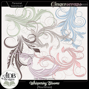 Whispering Blooms Flourishes by ADB Designs