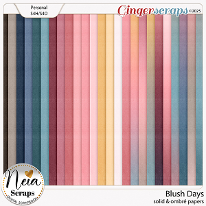 Blush Days - Solid & Ombré Papers - by Neia Scraps