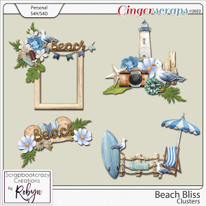 Beach Bliss Clusters by Scrapbookcrazy Creations