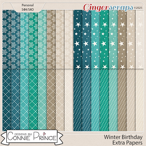 Winter Birthday - Extra Papers by Connie Prince