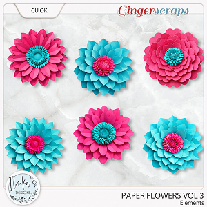 CU Paper Flowers Vol 3 by Ilonka's Designs 