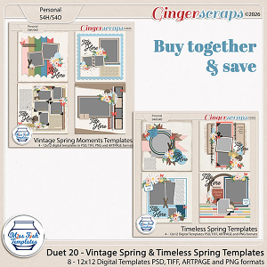 Duet 20 - Vintage Spring & Timeless Spring Templates by Miss Fish