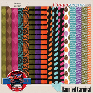 Haunted Carnival Patterned Papers By The Brit Chick