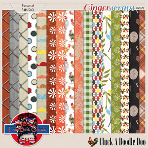 Cluck A Doodle Doo Patterned Paper By The Brit Chick