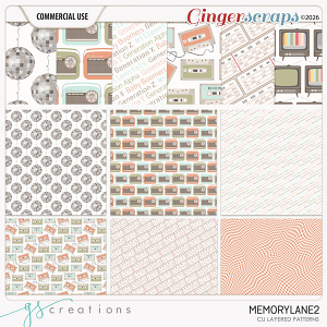 Memorylane2 Layered Patterns (CU) by GS Creations