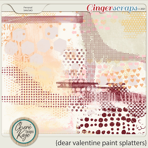 Dear Valentine Paint Splatters by Chere Kaye Designs
