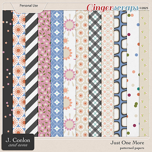 Just One More Patterned Papers by J. Conlon and Sons