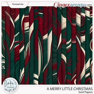 A Merry Little Christmas Swirl Papers by Ilonka's Designs