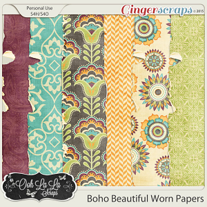Boho Beautiful Worn and Torn Papers