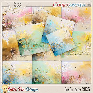 Joyful May 2025 Painted Glitters Papers