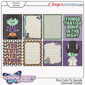 Too Cute To Spook - Journal Cards