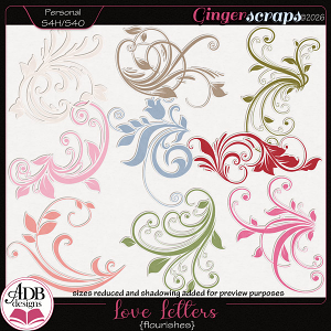 Love Letters Flourishes by ADB Designs