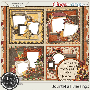 Bounti-Fall Blessings 12x12 Quick Pages