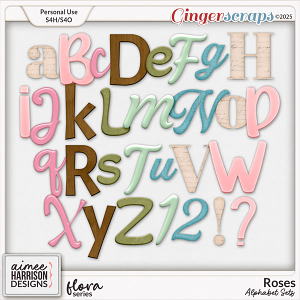 Roses Alphabet Sets by Aimee Harrison
