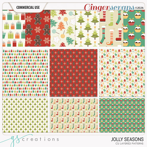 Jolly Season Layered Patterns (CU) by GS Creations