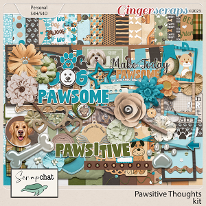 Pawsitive Thoughts Kit by ScrapChat Designs