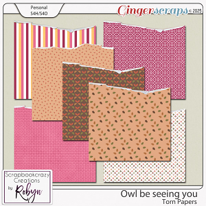 Owl be seeing you Torn Papers by Scrapbookcrazy Creations
