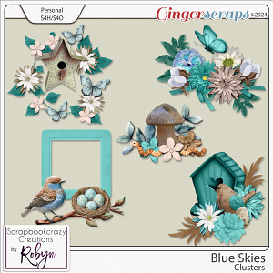 Blue Skies Clusters by Scrapbookcrazy Creations