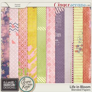 Life in Bloom Blended Papers by Aimee Harrison and Chere Kaye Designs