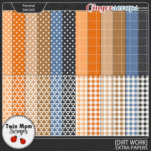 Dirt Work - EXTRA PAPERS by Twin Mom Scraps