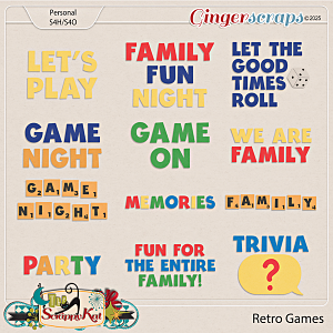 Retro Games Word Art by The Scrappy Kat