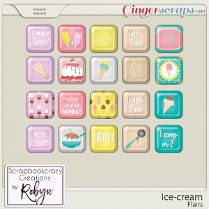 Ice-cream Flairs by Scrapbookcrazy Creations