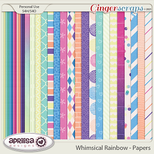 Whimsical Rainbow - Papers by Aprilisa Designs