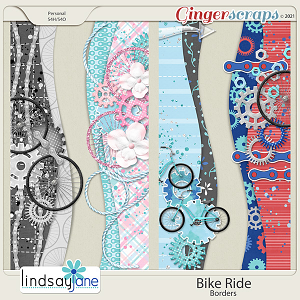 Bike Ride Borders by Lindsay Jane