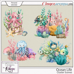 Ocean Life Clusters by Scrapbookcrazy Creations