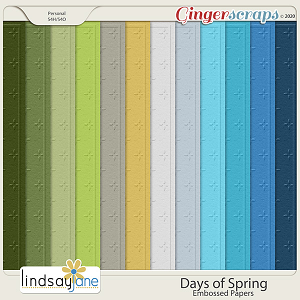Days of Spring Embossed Papers by Lindsay Jane
