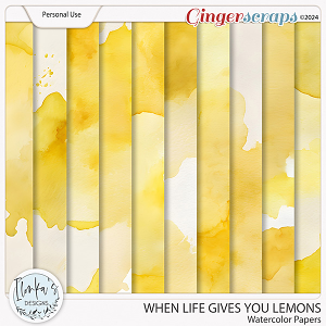 When Life Gives You Lemons Watercolor Papers by Ilonka's Designs