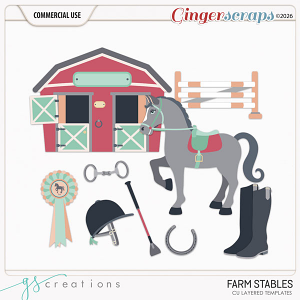 Farm Stables Layered Templates (CU) by GS Creations