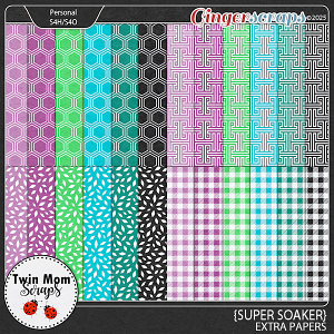 Super Soaker - EXTRA PAPERS by Twin Mom Scraps