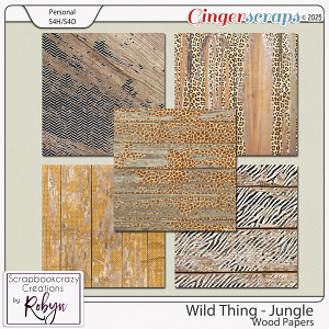 Wild Thing - Jungle Wood Papers by Scrapbookcrazy Creations