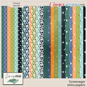 Screenager Extra Papers by ScrapChat Designs