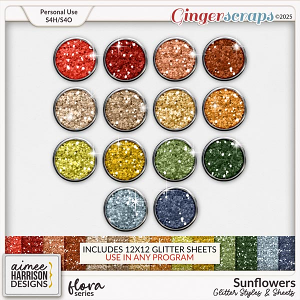 Sunflowers Glitters by Aimee Harrison