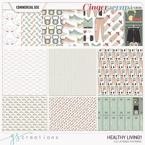 Healthy Living Layered Patterns1 (CU) by GS Creations