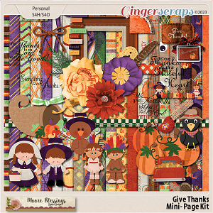Give Thanks Mini Page Kit by Moore Blessings Digital Design 