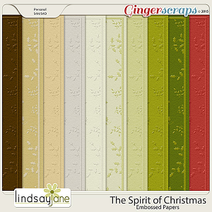 The Spirit of Christmas Embossed Papers by Lindsay Jane