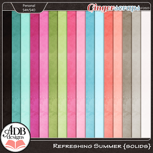 Refreshing Summer Cardstock Solid Papers