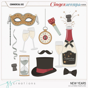 New Years Layered Templates (CU) by GS Creations