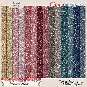 Token Moments Glitter Papers from Designs by Lisa Minor